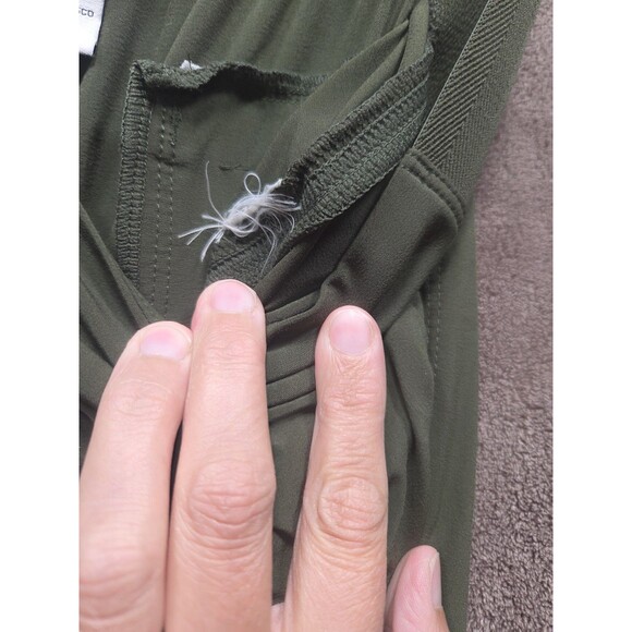 Athleta Joggers Womens 10 Olive Green Elastic Waist Zip Pockets - Picture 6 of 7